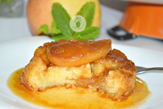 flan de manzana