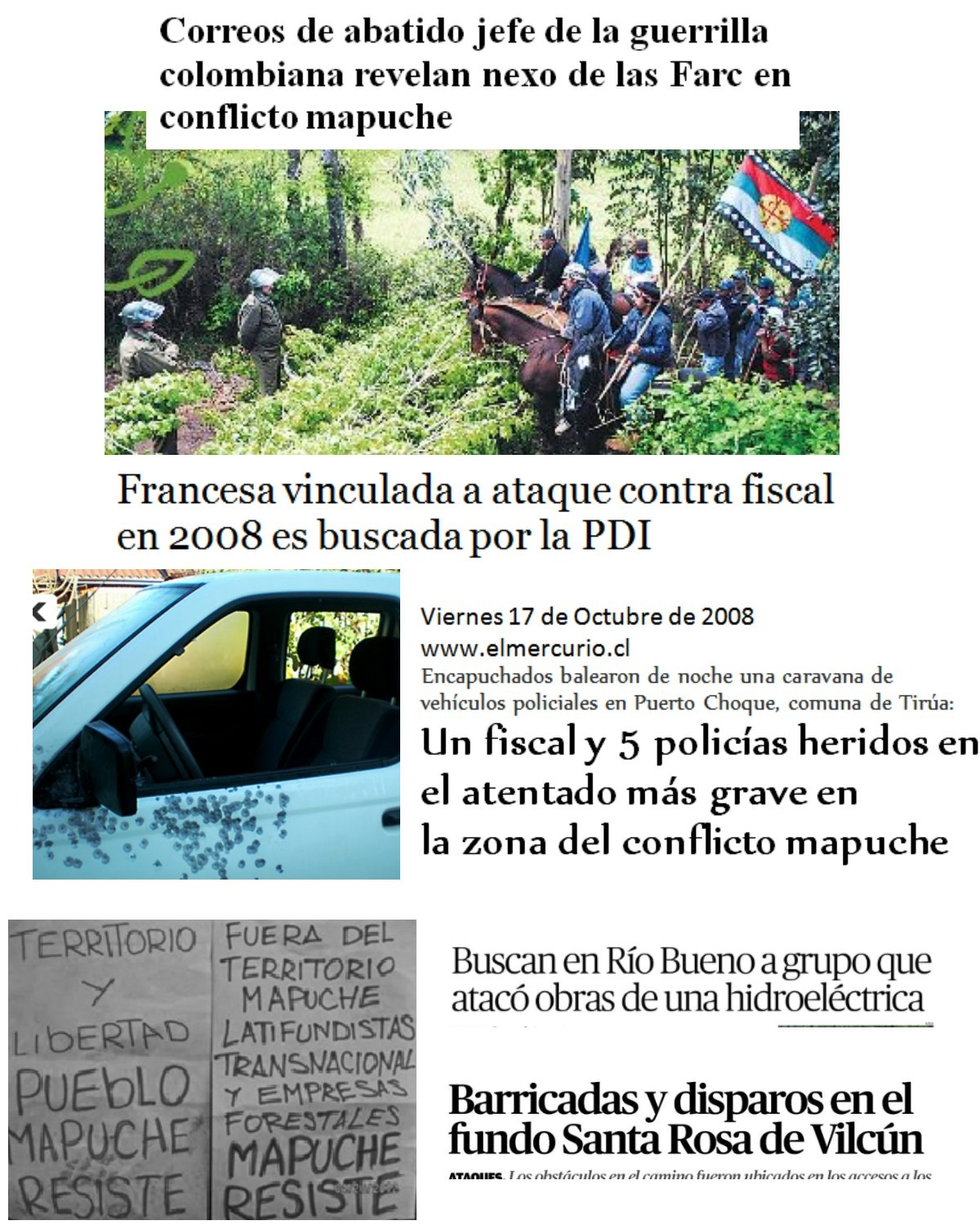 CHILE 100 AÑOS P.C. Rebelión Mapuche 2000 2012