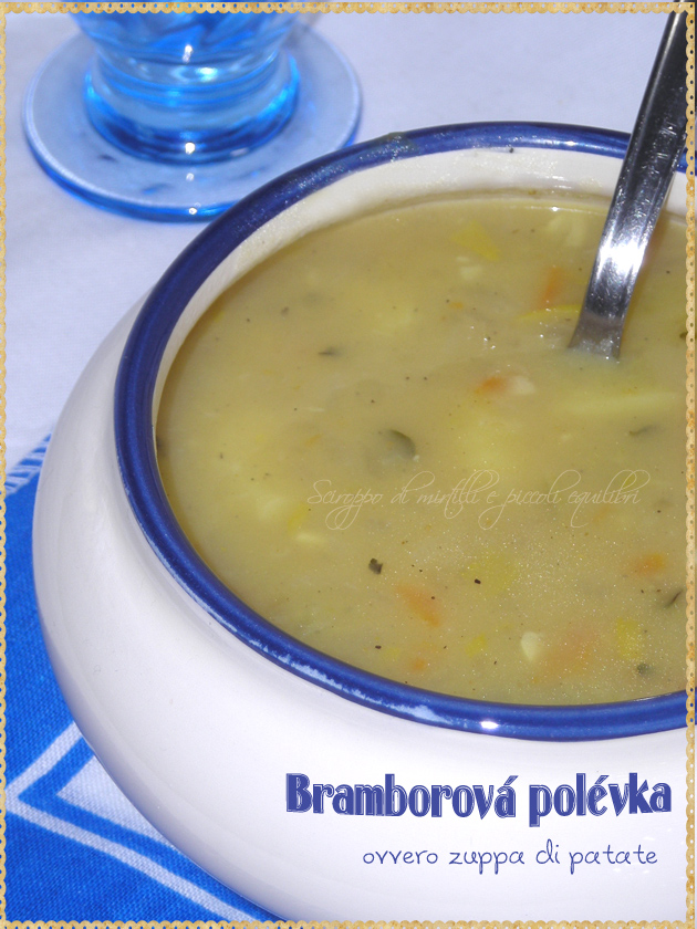 Zuppa di patate con funghi tipica della Repubblica Ceca