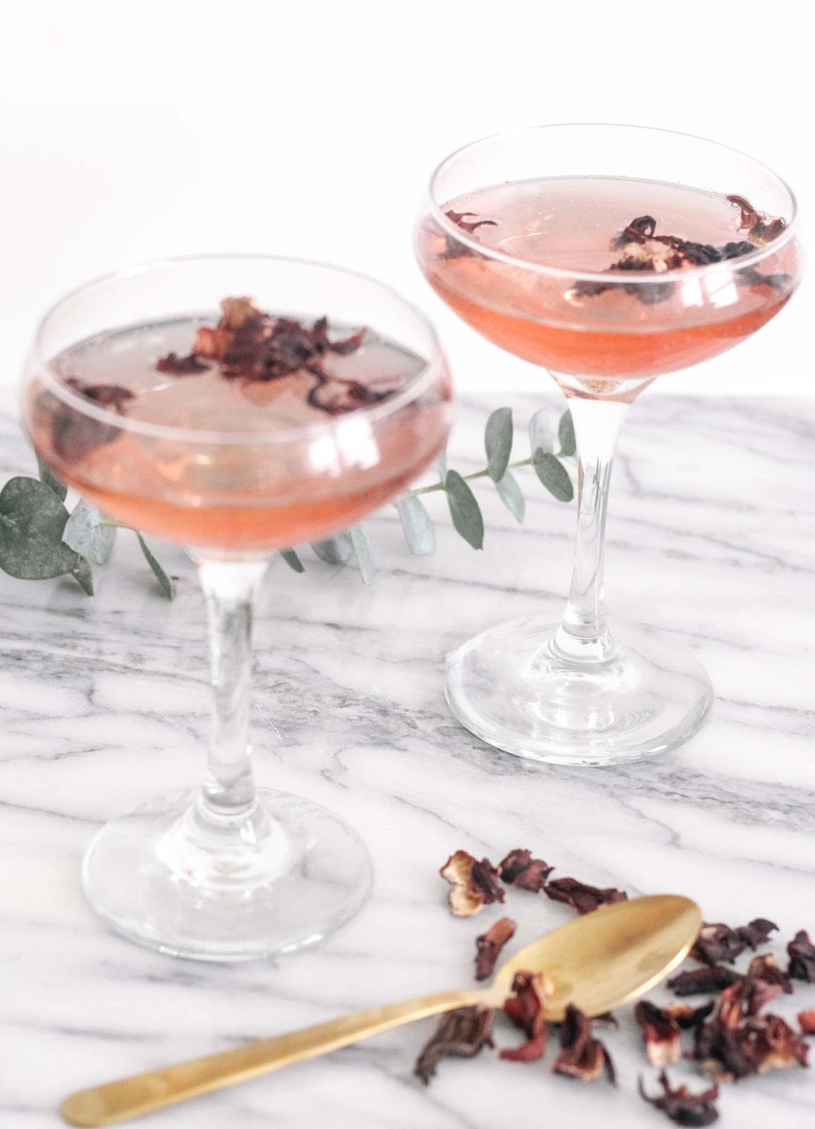 Hibiscus Ginger Sparkling Cocktail SEE GLASS