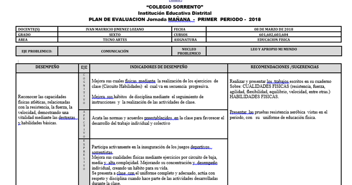 EDUCACIÓN FÍSICA GRADO SEXTO