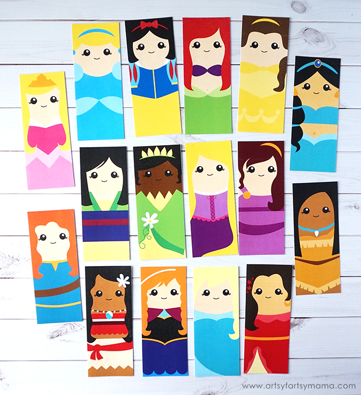 Free Printable Disney Princess Bookmarks artsyfartsy mama