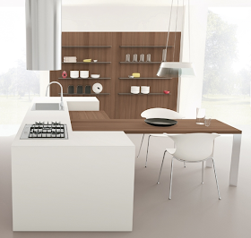 20 formas de incorporar una mesa en la cocina - Cocinas con estilo