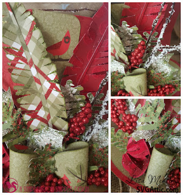DCWV Merry Memories and SVG Attic Mourner's Hat created by Lisa In the Crafting Cave for The Magic of Christmas Blog Hop