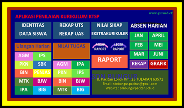 Download Aplikasi Raport KTSP 2017/2018 Plus Absen Harian