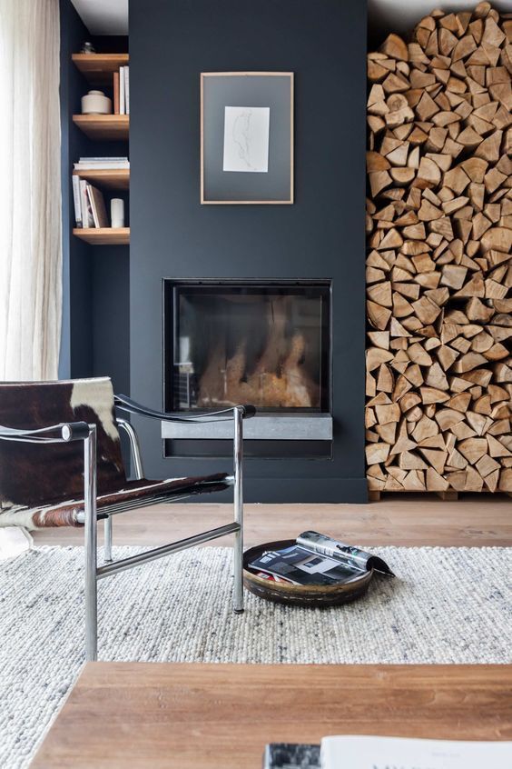 Remarkable and Inspiring Fireplace Wood Storage Ideas / Home Decor