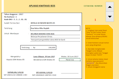 Aplikasi Cetak Kwitansi Bos Sdsmpsma Otomatis Versi Se