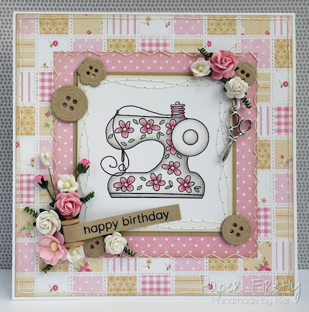 Handmade sewing themed card