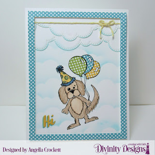 North Coast Creations Stamp:  Birthday Murphy, Paper Collection: Birthday Brights, Custom Dies: Pierced Rectangles, Cloud Borders, Inspiration Words