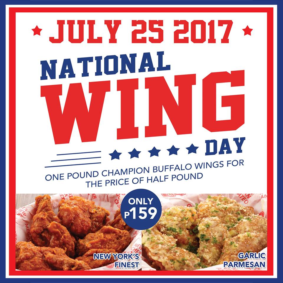 Manila Shopper Buffalo Wings N' Things National Wing Day July 25 2017