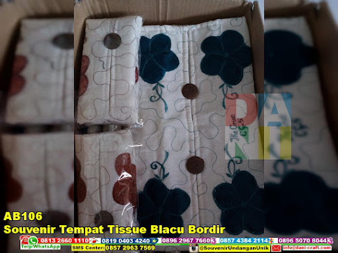 jual Souvenir Tempat Tissue Blacu Bordir