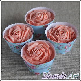 Cupcakes rosas buttercream