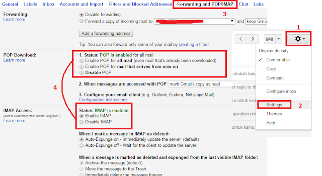 Cara Terbaru Memasang Email Gmail Pada Email Client Microsoft OutLook Dengan IMAP