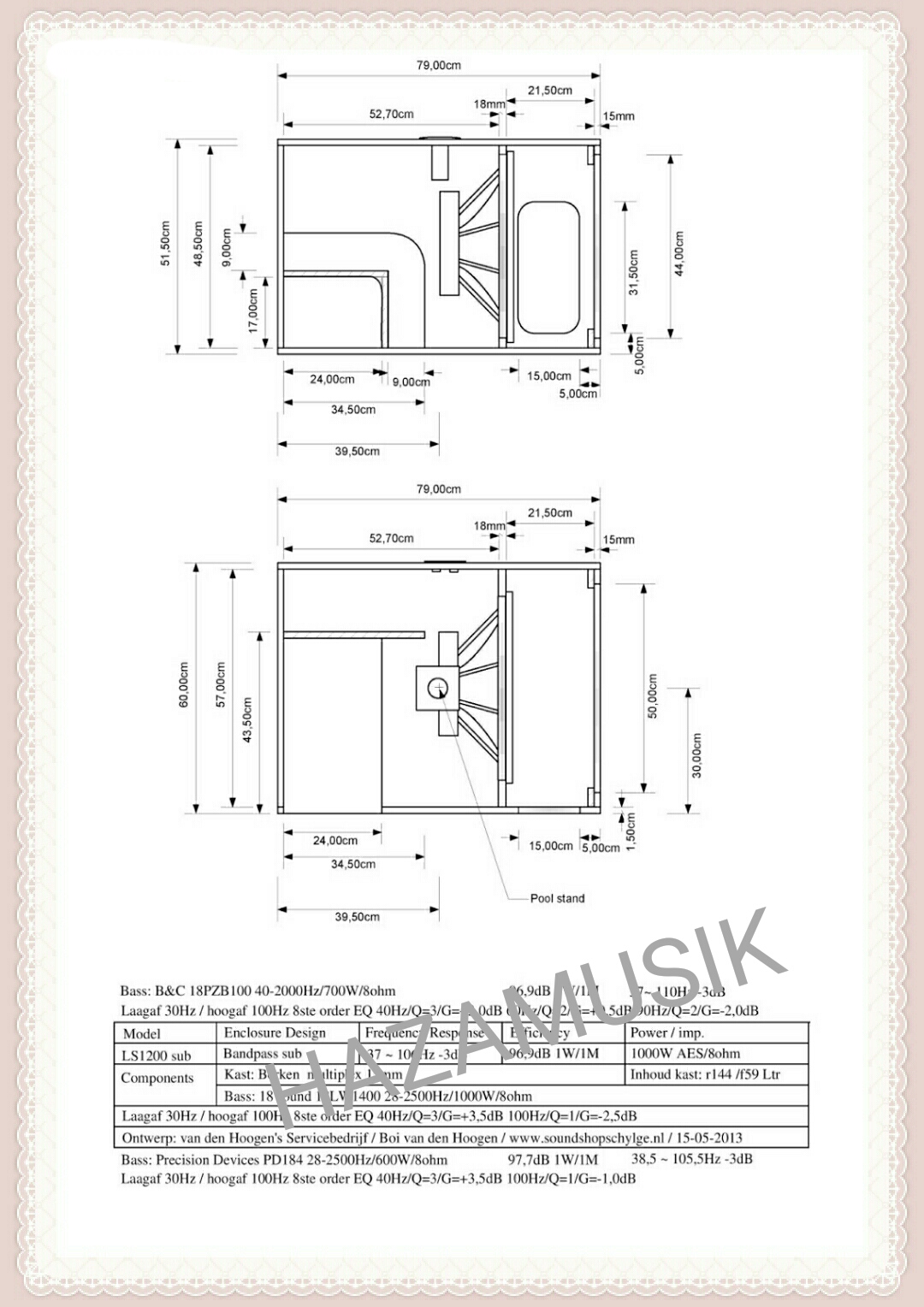 Box speaker 18inch subwoofer yang bagus dan enak persi bandpass HAZA
