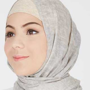 Kerudung Hijab Pashmina Grey Ghazwani Lace