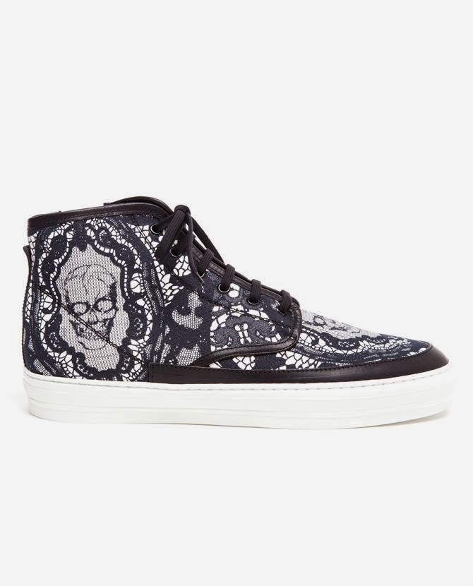 Very Naughty Trainers: Alexander McQueen Lace Skull Printed High Top ...