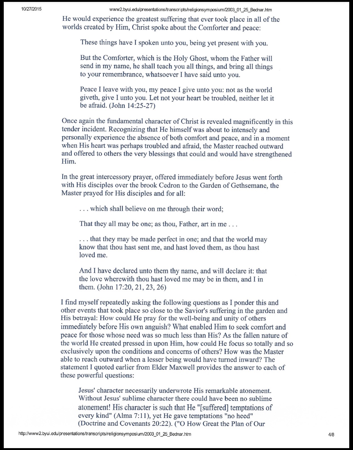 CHARACTER OF CHRIST BEDNAR PDF