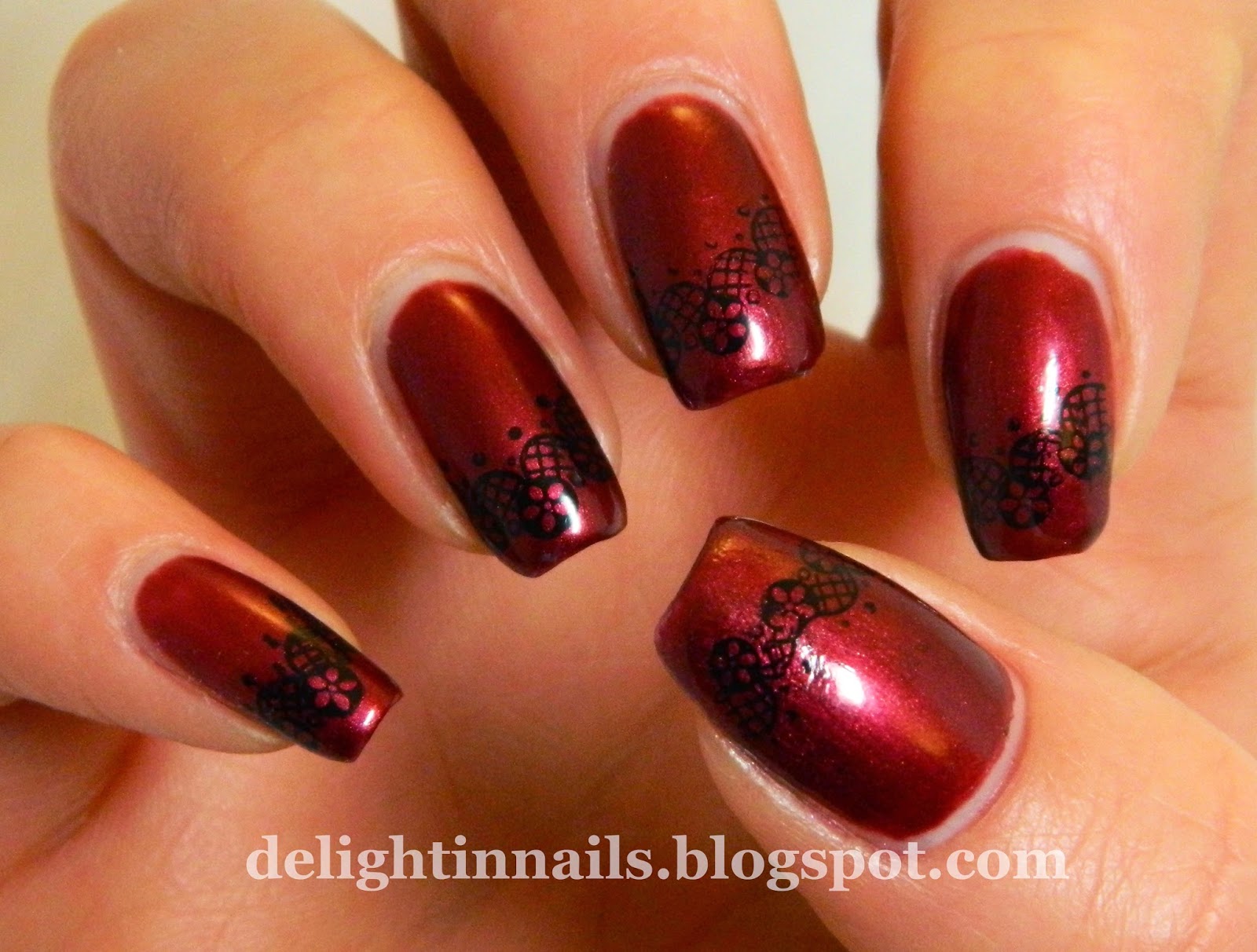 Delight In Nails: Stamping With My Oldest Untried Plate - Konad