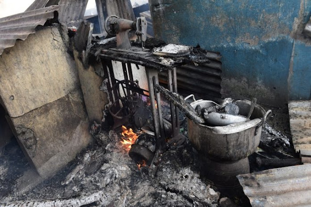 24 Nigerian Policemen Left Homeless As Fire Destroys Ijeh Police Barrack In Obalende Lagos