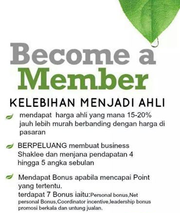 Be A Shaklee Member Now!