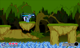 An image showcasing some of the game's parallax scrolling.