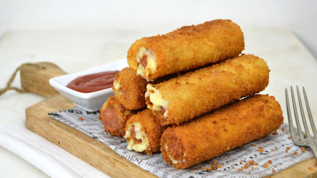 Rollitos De Salchicha Y Queso Con Pan De Molde
