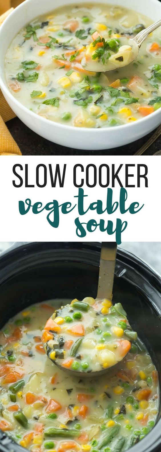 SLOW COOKER CREAMY VEGETABLE SOUP Easy Recipes