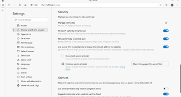 Microsoft Edge to have DNS over HTTPS (DoH) as the default DNS settings Microsoft Edge to have DNS over HTTPS (DoH) as the default DNS settings