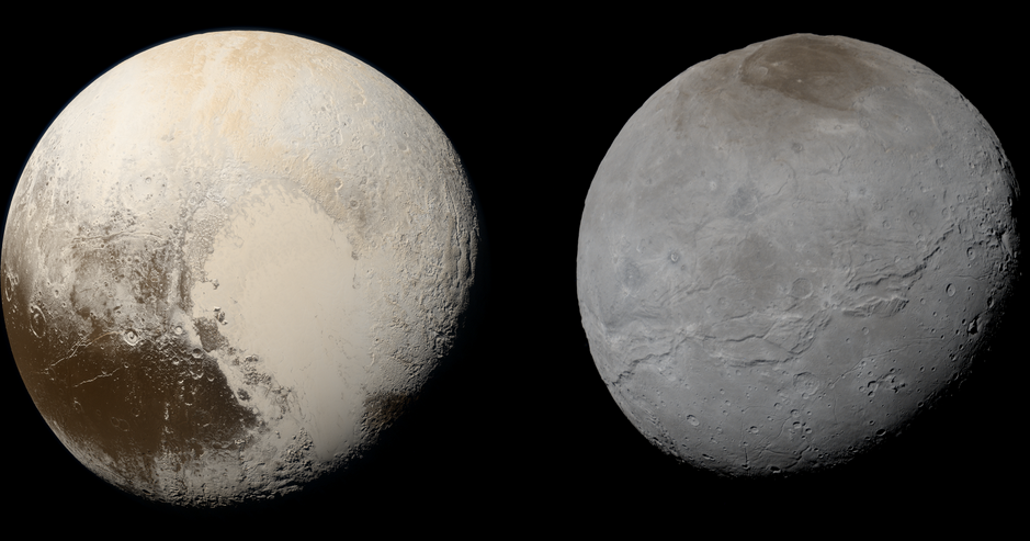 True Colours of the Pluto Charon system Window on The Sky