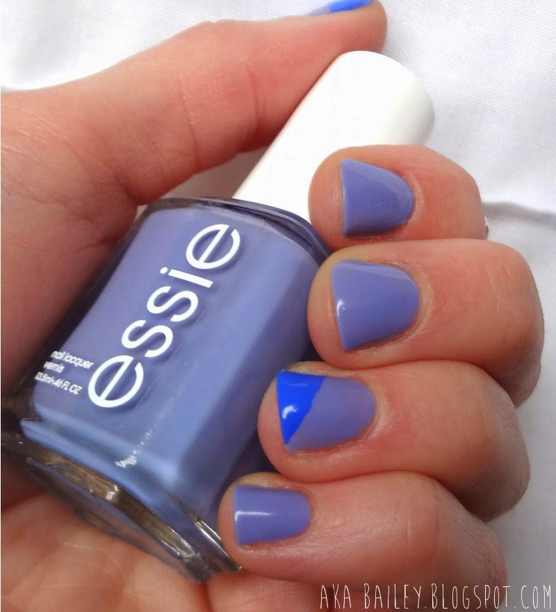 Essie Lapiz of Luxury, Sally Hansen Pacific Blue nail polish