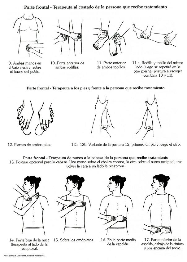 Proyecto Reiki Posiciones de las Manos