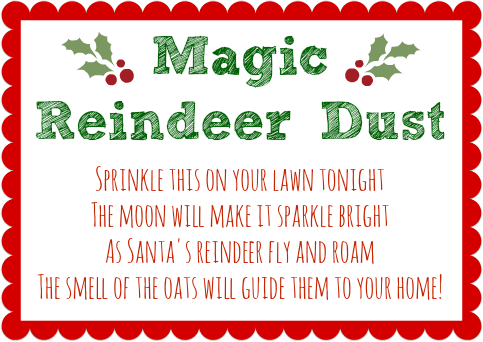 How to make Magic Reindeer Dust and reindeer dust poem