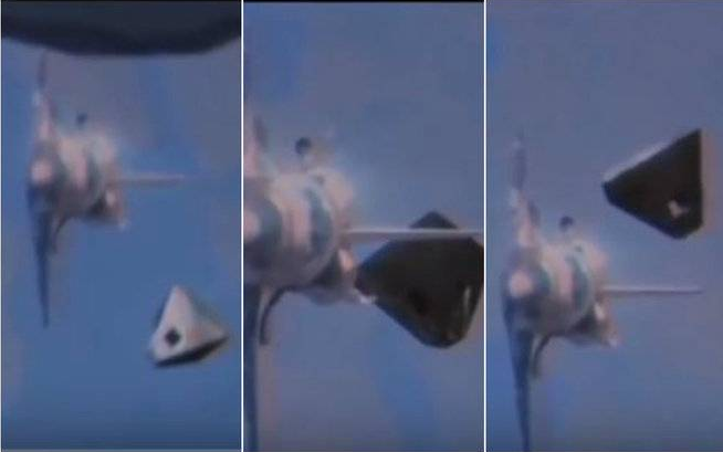 OVNI 'pirâmide' é filmado perto de ônibus espacial