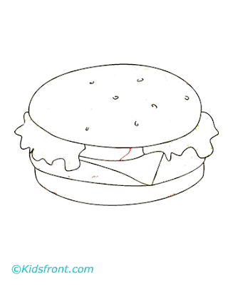Coloring Pages for Kids: Burger Coloring Pages