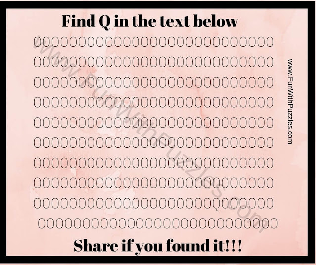 Puzzle Brain Teaser to find hidden letter