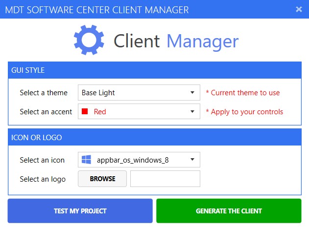 software center for mdt customize your client with the client client manager