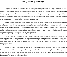 Pambatang Maikling Kwento - A sample of Short Stories for Children