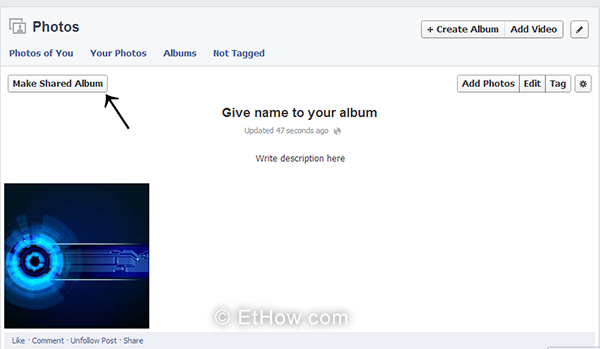 How to create Shared Albums on Facebook – step-by-step tutorial