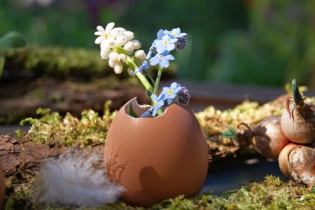 Einfachschön: osterdeko? Filz und Garten - Gartenblog: April 2014