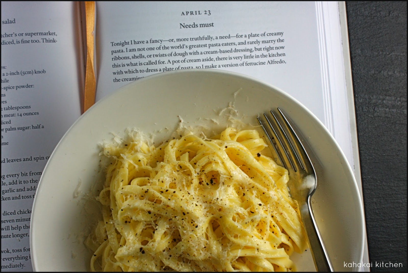 Kahakai Kitchen Nigel Slater's 'Needs Must' Fettuccine Alfredo