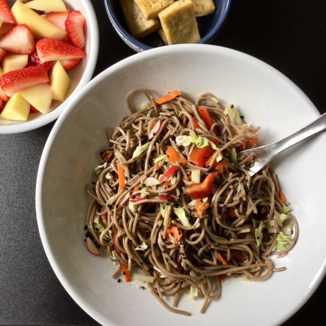 Home Cooked Vegan Buckwheat Noodle Salad
