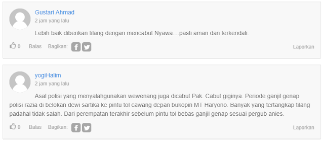 Komentar - Komentar Favorit, Gara-Gara Usul Denda Tilang Diganti Cabut Listrik dan Air