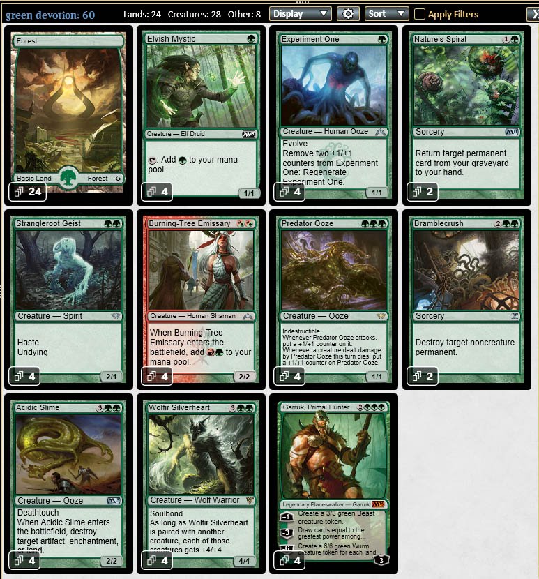 Magic the Gathering Adventures Back to Green Devotion