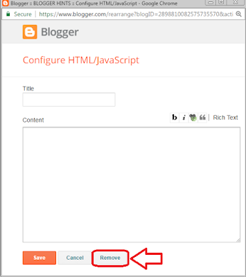 How to Remove or Delete Locked Widgets on Blogs