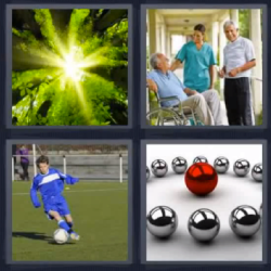 4 Fotos 1 Palabra Niño Jugando al Fútbol, Bolas de Metal, Anciano en Silla de Ruedas, Bosque, Pelotas - Solución 6 Letras ~ ▷ 4 Fotos 1 Palabra 【 RESPUESTAS 】 | ACTUALIZADO 2020!!