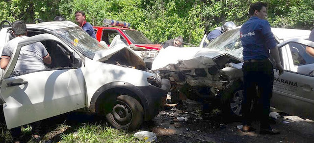 Duas pessoas morrem em grave acidente na PR-456