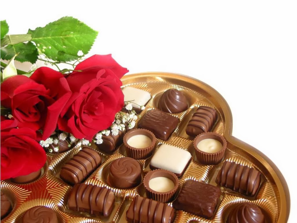 All new wallpaper Chocolates and flowers computer wallpaper