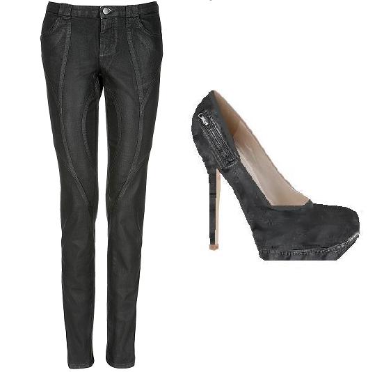 Famous Models Waxed Denim Pumps