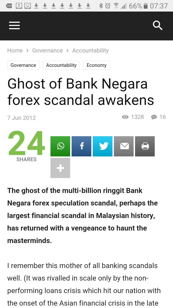 Bank negara forex scandal