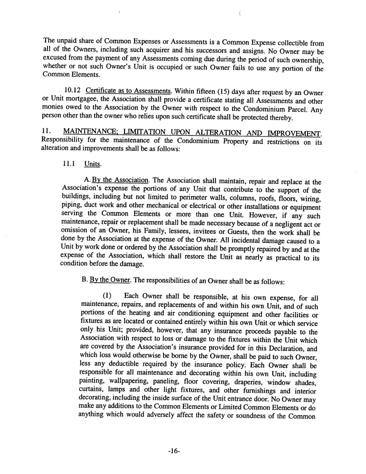 Condo Declaration Example Nautilus Cove Declaration of Condo